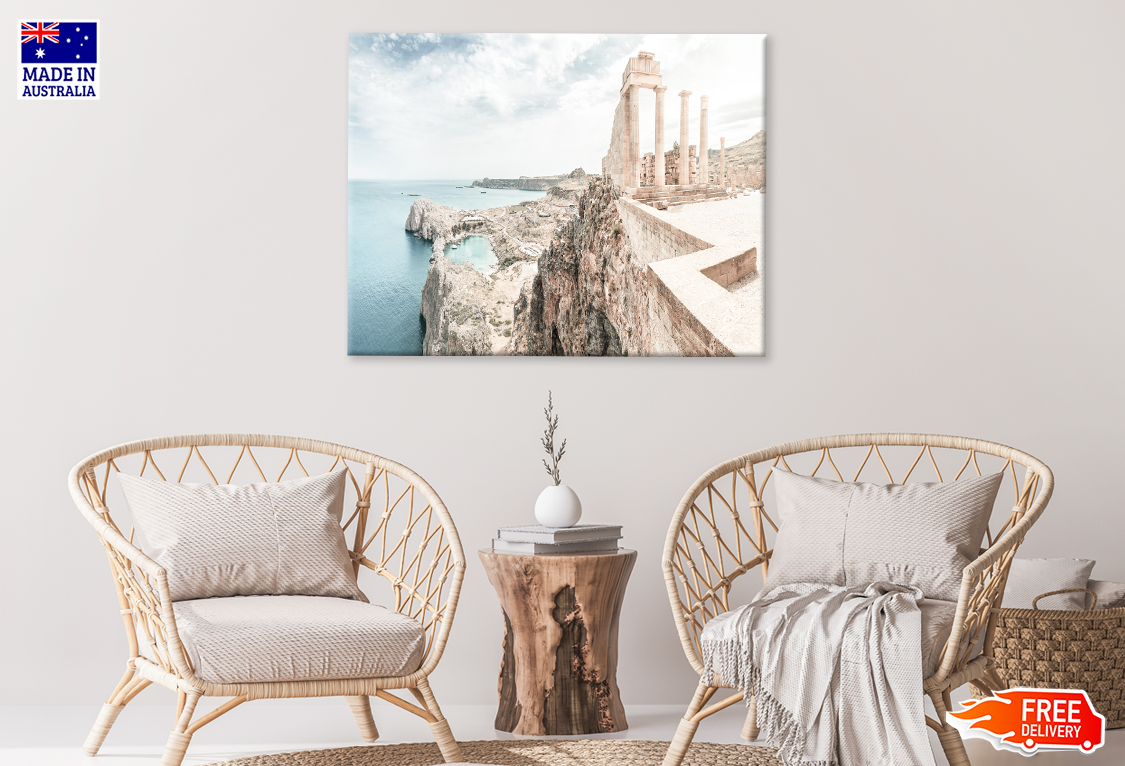 Famous Tourist In Greece View Print 100% Australian Made