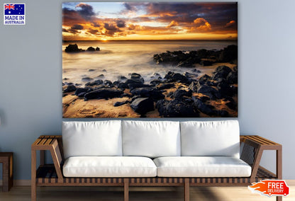 Stunning Beach Sunset Photograph Print 100% Australian Made