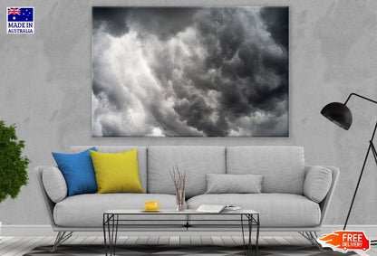 Dark Clouds Abstract Design Print 100% Australian Made