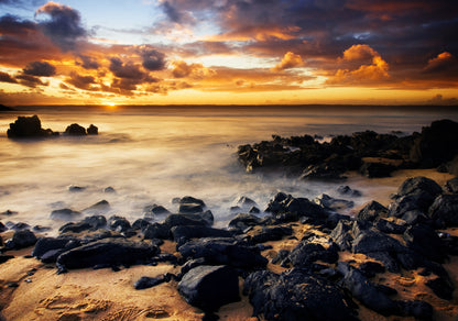Sea Sunset Scenery Photograph Home Decor Premium Quality Poster Print Choose Your Sizes