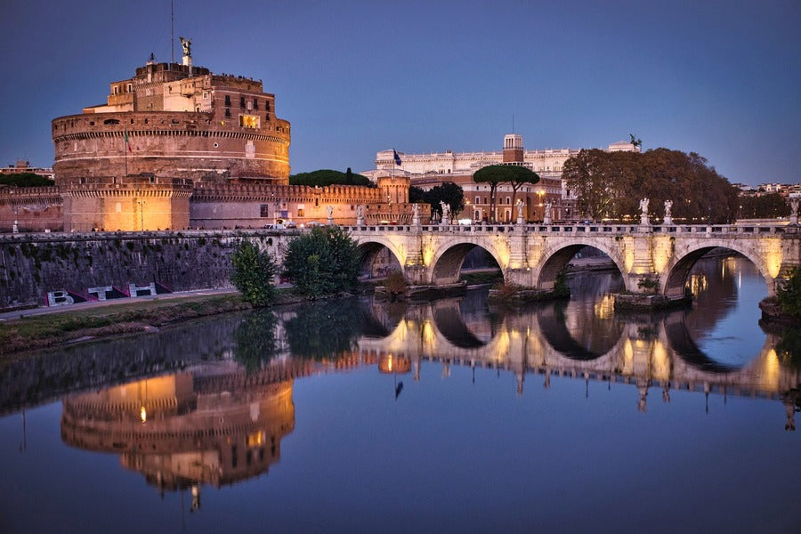 Castel Sant'angelo, Rome Night View Photograph Print 100% Australian Made