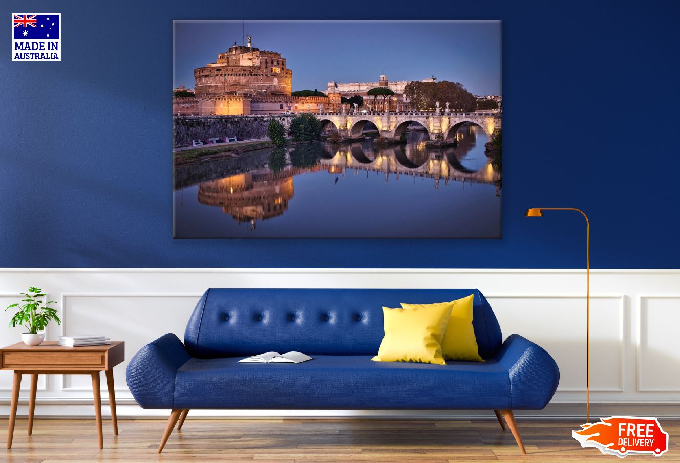 Castel Sant'angelo, Rome Night View Photograph Print 100% Australian Made
