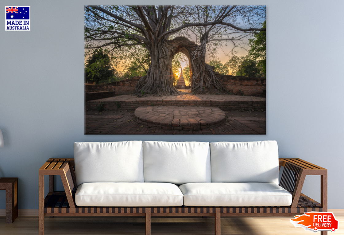 Tree & Temple View Photograph Print 100% Australian Made