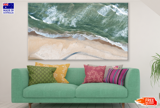 Sea Shore Aerial View Print 100% Australian Made