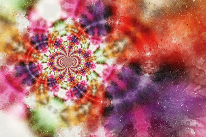 Fractal Abstrakt Bunt Design Print 100% Australian Made
