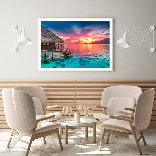 Sea Sunset Scenery Photograph Home Decor Premium Quality Poster Print Choose Your Sizes