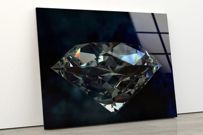 Diamond Closeup Photograph Acrylic Glass Print Tempered Glass Wall Art 100% Made in Australia Ready to Hang