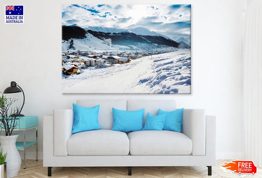 Snow Covered Village Photograph Print 100% Australian Made