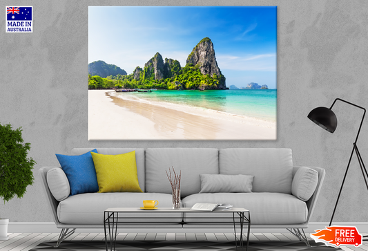 Rock Mountain Sea Aerial View Photograph Print 100% Australian Made