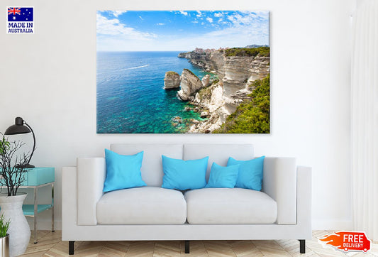 Bonifacio Old Town Corsica Island Sea View Photograph Print 100% Australian Made