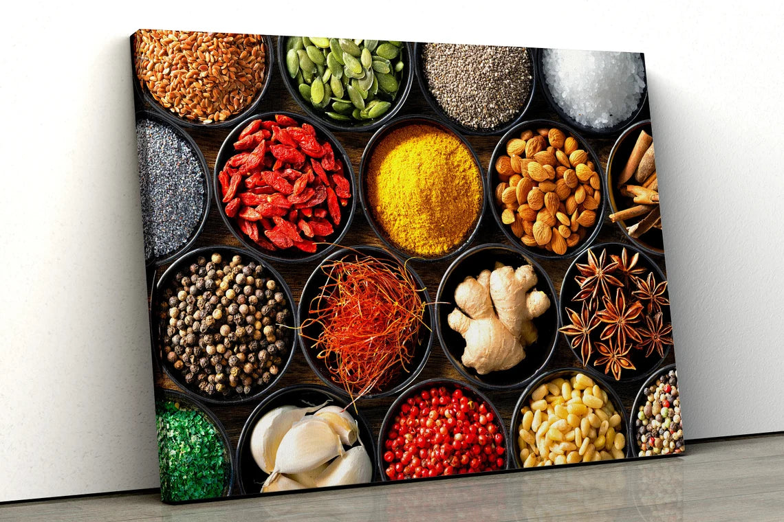 Spices Closeup Photograph Acrylic Glass Print Tempered Glass Wall Art 100% Made in Australia Ready to Hang