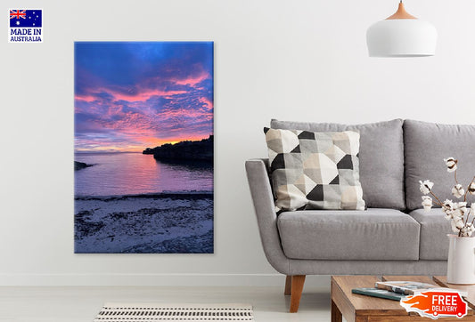 Sunset at Beach Scenery View Photograph Print 100% Australian Made