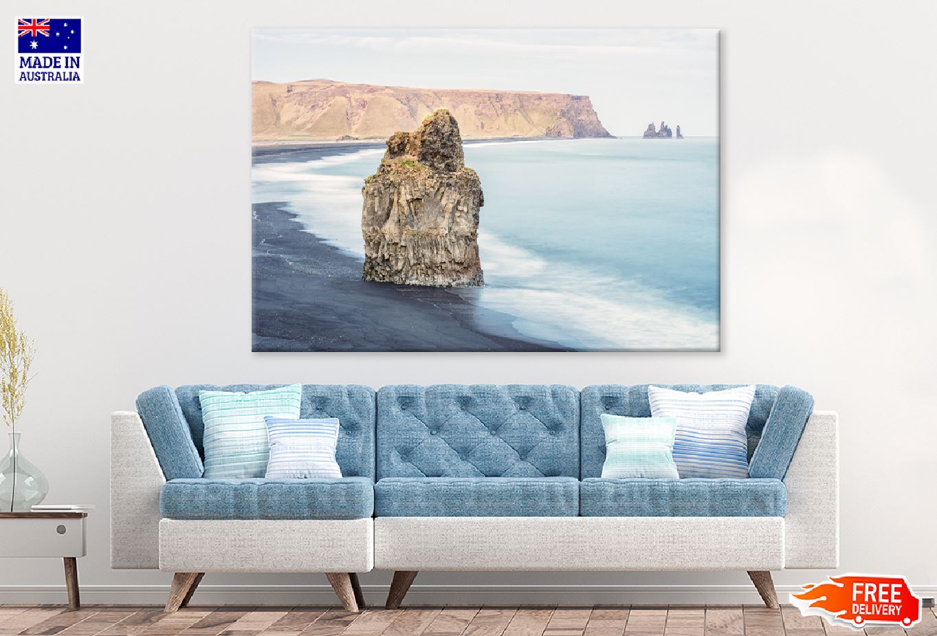 Rock Reynisfjara Beach View Photograph Iceland Print 100% Australian Made