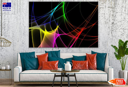 Colorful Lines Digital Abstract Design Print 100% Australian Made