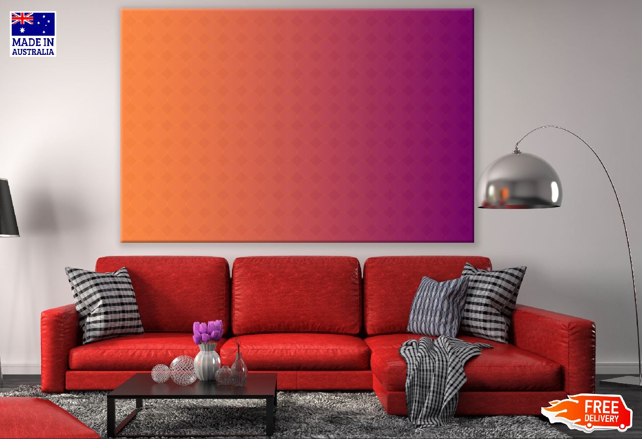 Purple & Orange Abstract Design Print 100% Australian Made
