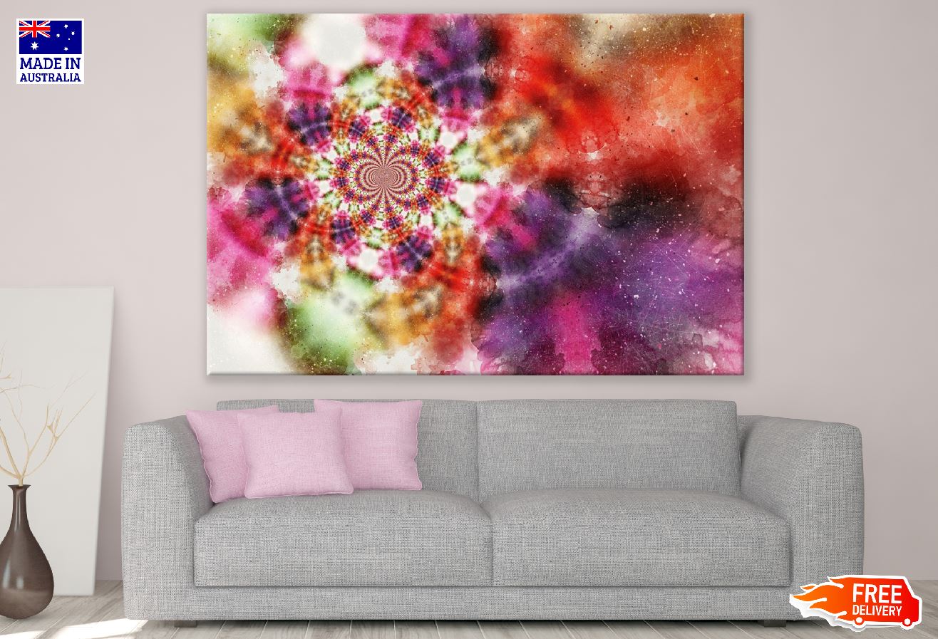 Fractal Abstrakt Bunt Design Print 100% Australian Made