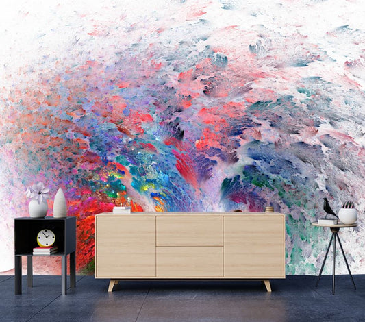 Wallpaper Murals Peel and Stick Removable Colorful Abstract Design High Quality