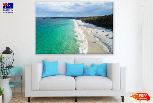 Jekyll Island Beach Aerial View Photograph Print 100% Australian Made
