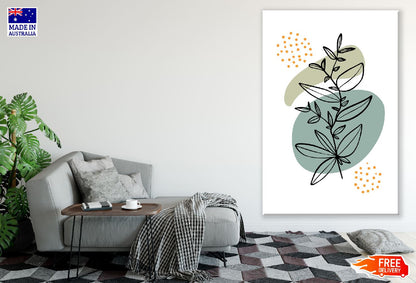 Leaves & Branches Line Art Design Print 100% Australian Made