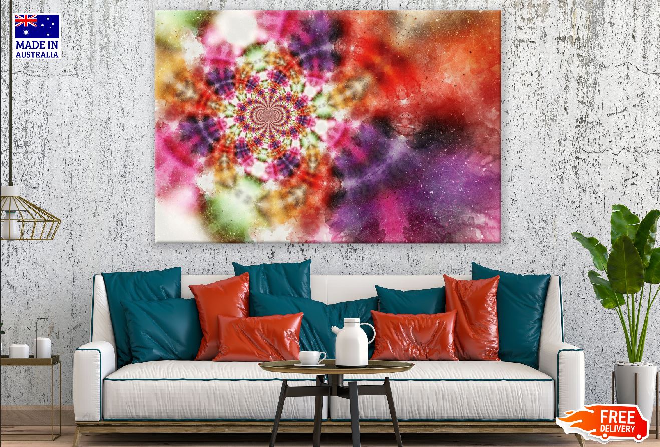 Fractal Abstrakt Bunt Design Print 100% Australian Made