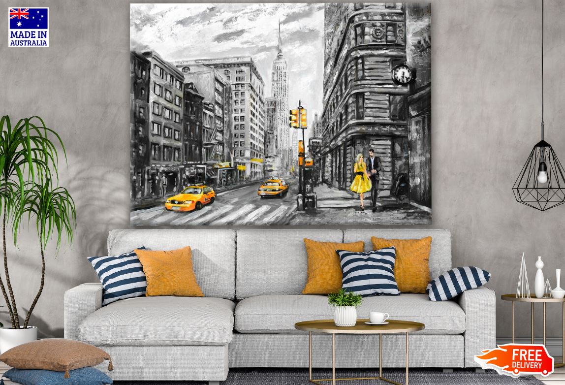 Street in Paris Painting Print 100% Australian Made