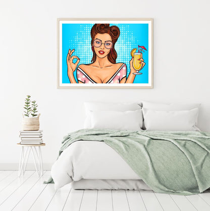 Girl Portrait Pop Art Design Home Decor Premium Quality Poster Print Choose Your Sizes