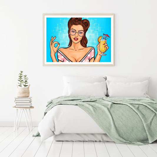 Girl Portrait Pop Art Design Home Decor Premium Quality Poster Print Choose Your Sizes