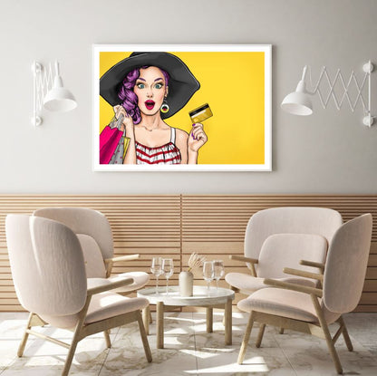 Girl Portrait Pop Art Design Home Decor Premium Quality Poster Print Choose Your Sizes