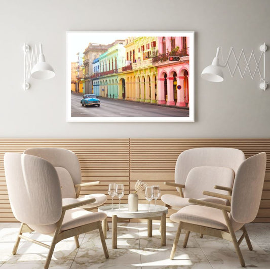 Colorful Buiding & Street View Home Decor Premium Quality Poster Print Choose Your Sizes