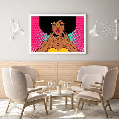 Girl Portrait Pop Art Design Home Decor Premium Quality Poster Print Choose Your Sizes