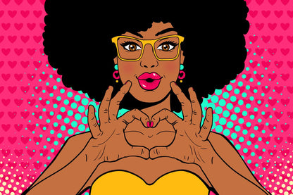 Girl Portrait Pop Art Design Home Decor Premium Quality Poster Print Choose Your Sizes