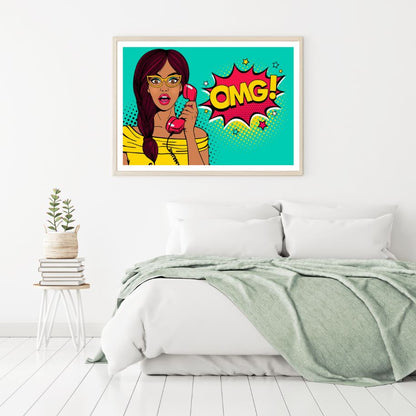 Girl Portrait Pop Art Design Home Decor Premium Quality Poster Print Choose Your Sizes