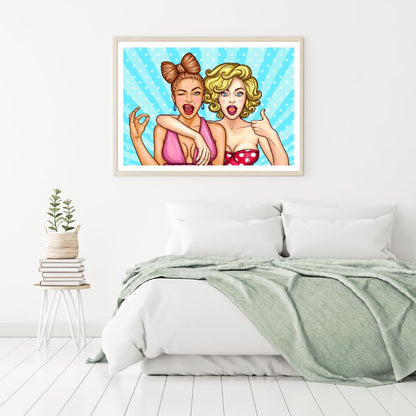 Girls Portrait Pop Art Design Home Decor Premium Quality Poster Print Choose Your Sizes