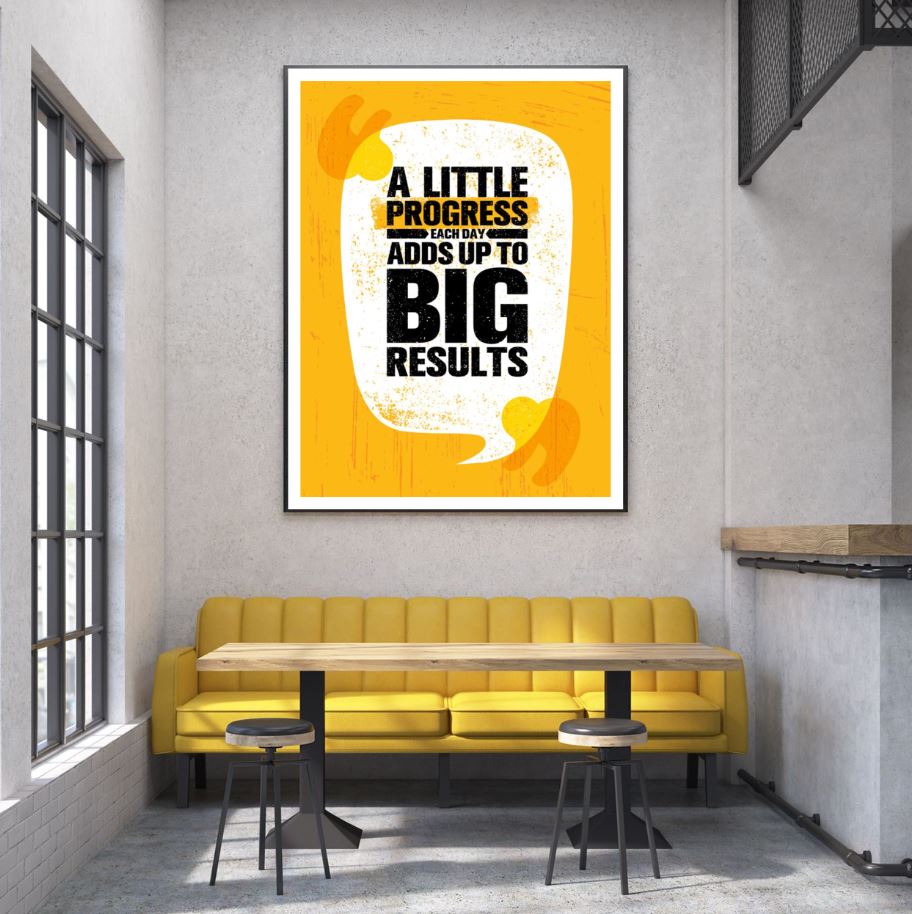 Yellow & Black Quote Design Home Decor Premium Quality Poster Print Choose Your Sizes