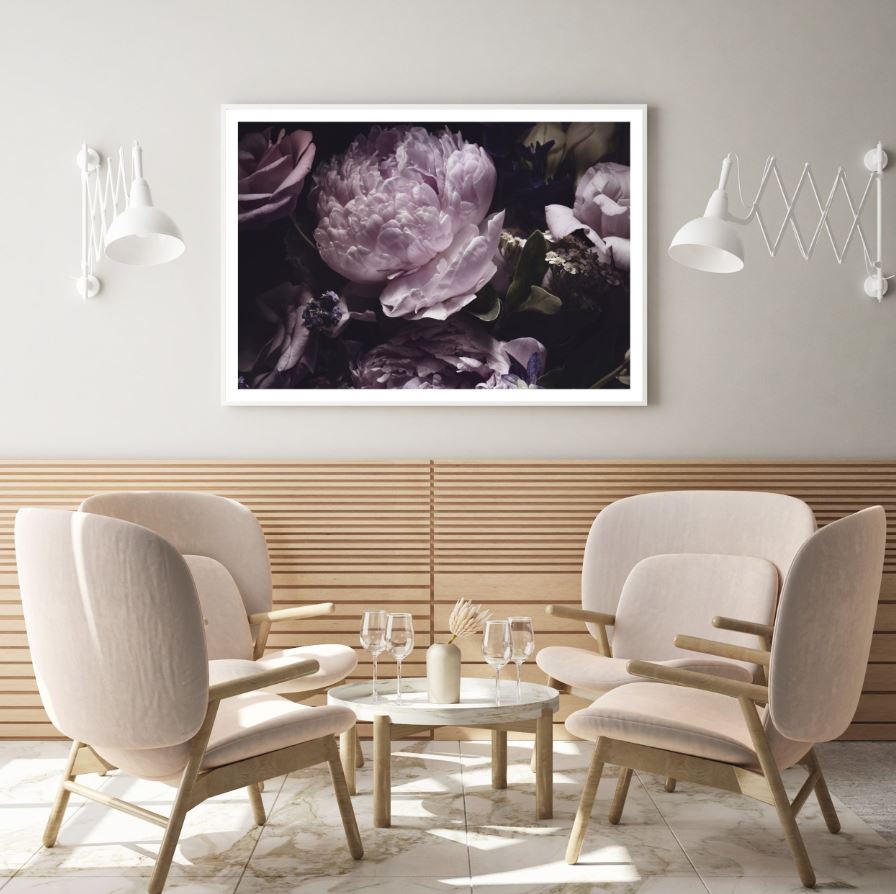 Pink Peonies Macro Photograph Home Decor Premium Quality Poster Print Choose Your Sizes