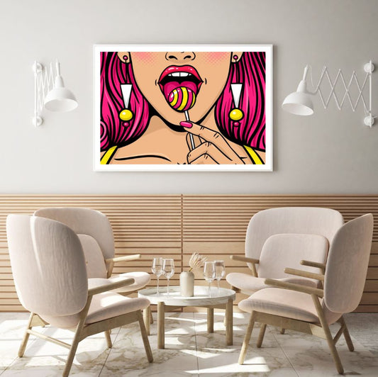 Girl Portrait Pop Art Design Home Decor Premium Quality Poster Print Choose Your Sizes