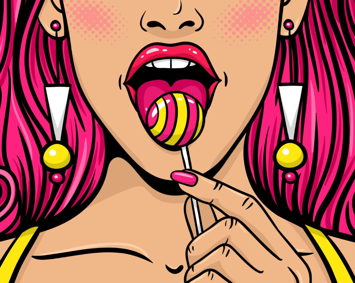 Girl Portrait Pop Art Design Home Decor Premium Quality Poster Print Choose Your Sizes