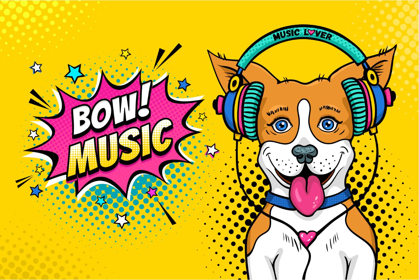 Dog Portrait Pop Art Design Home Decor Premium Quality Poster Print Choose Your Sizes
