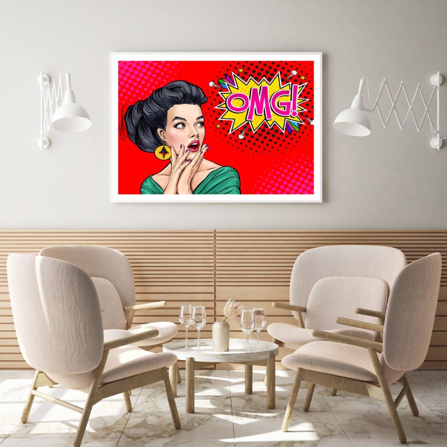 Girl Portrait Pop Art Design Home Decor Premium Quality Poster Print Choose Your Sizes