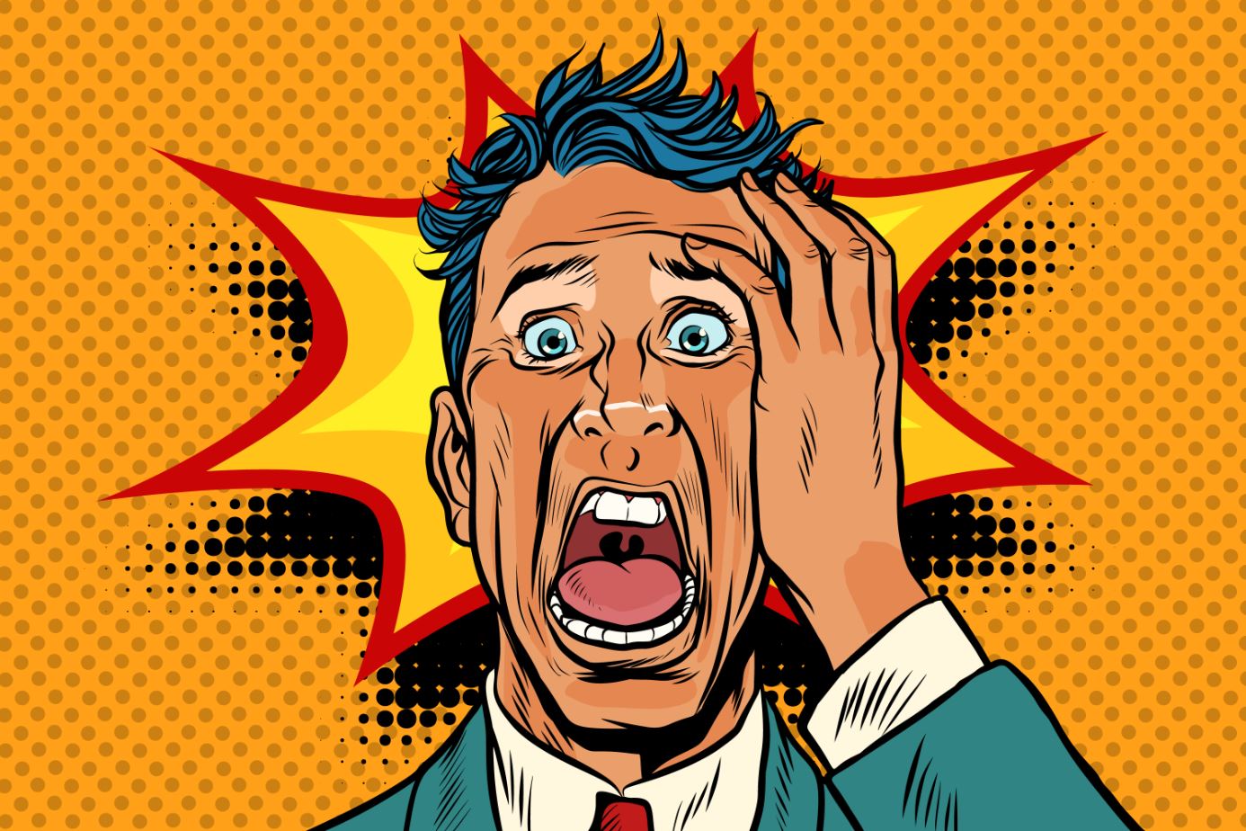 Confused Man Pop Art Design Home Decor Premium Quality Poster Print Choose Your Sizes