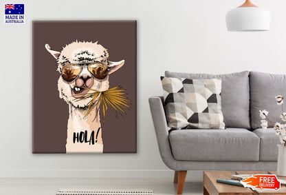 Llama with Sunglasses Painting Print 100% Australian Made