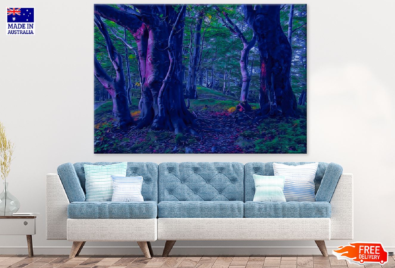 Deep Forest Oil Painting Print 100% Australian Made