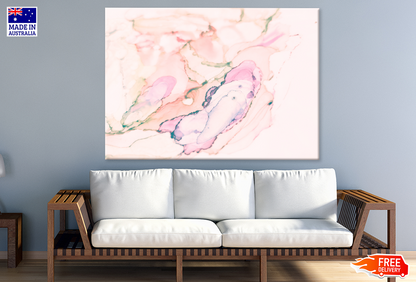 Pink White & Gold Abstract Design Print 100% Australian Made