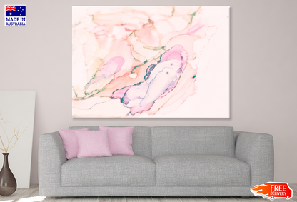 Pink White & Gold Abstract Design Print 100% Australian Made