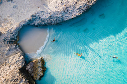 Triple Steps Sea View Photograph Aruba Home Decor Premium Quality Poster Print Choose Your Sizes