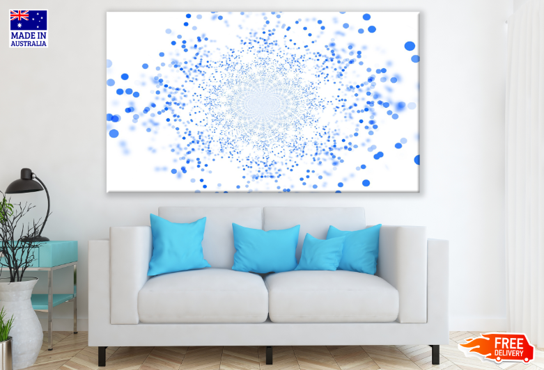 Blue & White Abstract Design Print 100% Australian Made