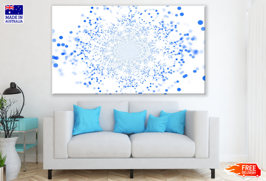 Blue & White Abstract Design Print 100% Australian Made