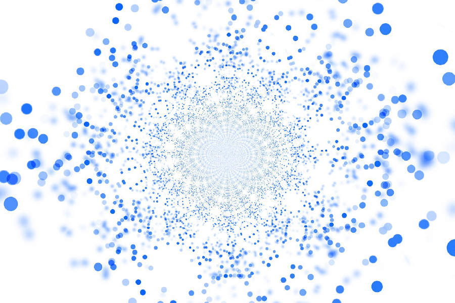 Blue & White Abstract Design Print 100% Australian Made