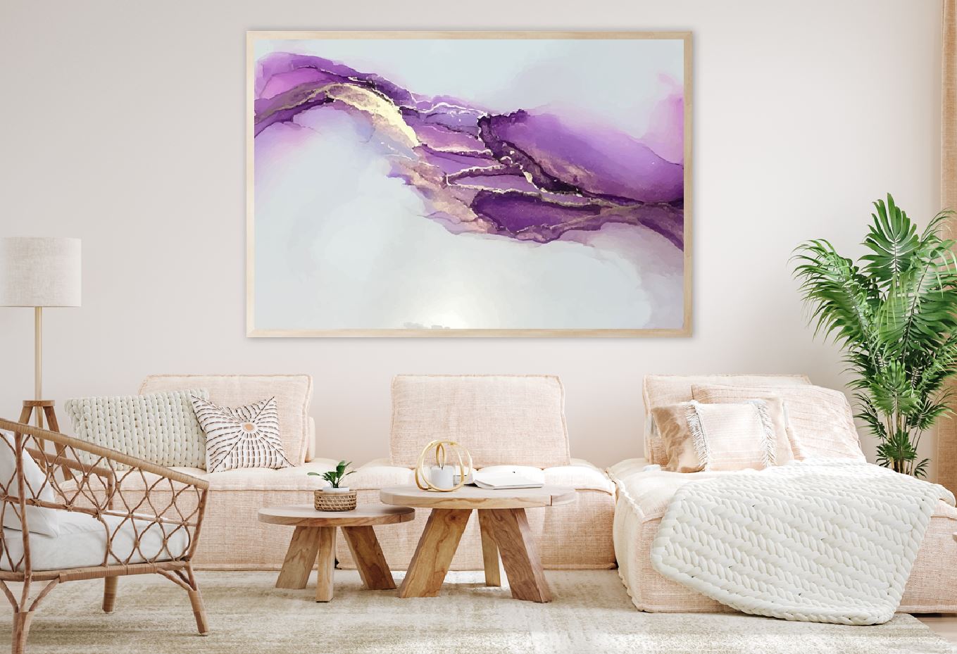 Purple & Grey Abstract Fluid Design Home Decor Premium Quality Poster Print Choose Your Sizes