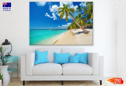 Tropical Beach in Punta Cana, Dominican Republic Print 100% Australian Made